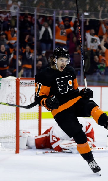 Konecny’s OT goal lifts Flyers past Red Wings 6-5